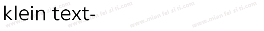 klein text字体转换